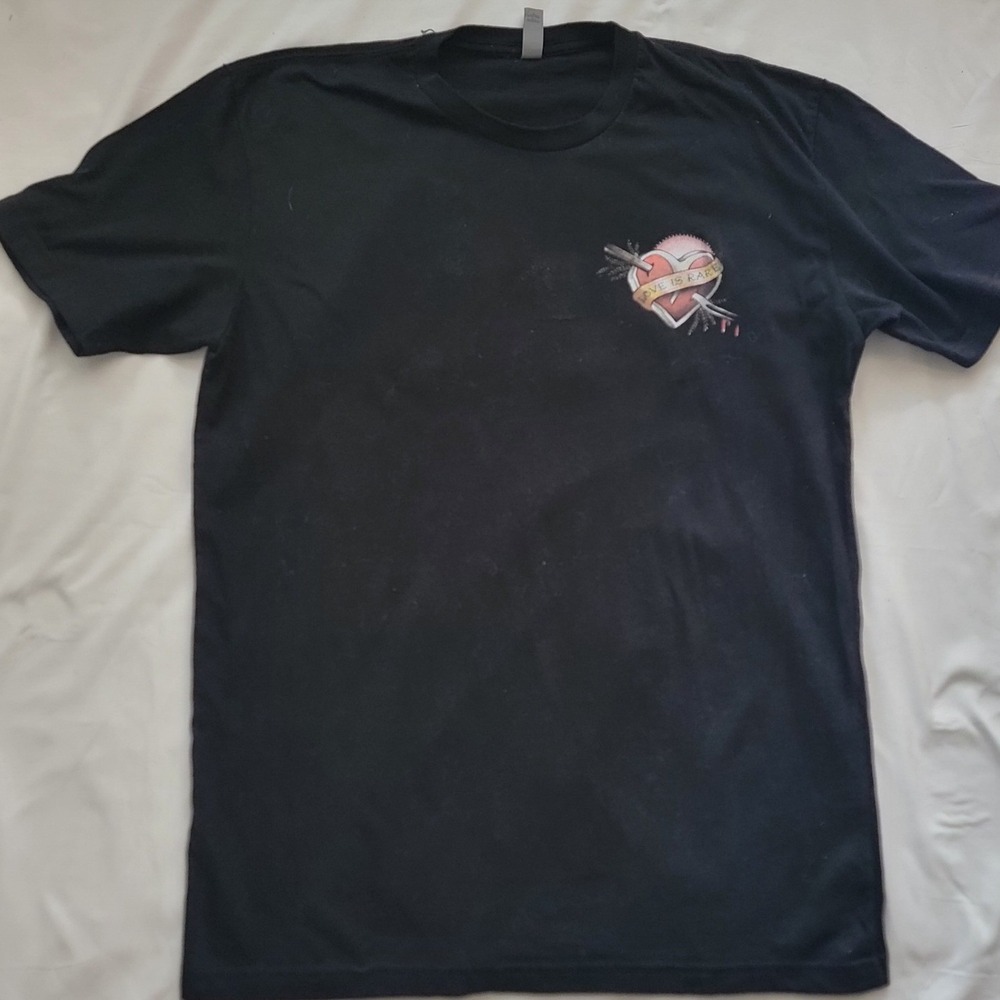 Next Level Guy Fieri Flavortown Graphic Mens Large‎ Black Love Is Rare Tee